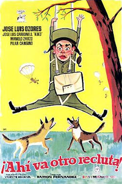 Cartel de la película de 1960 '¡Ahí va otro recluta!'