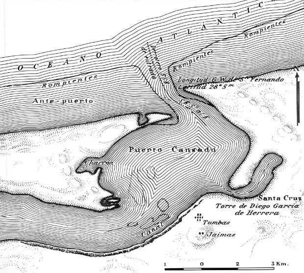 Figura 15. Puerto Cansado. Plano de Manrique (1882).