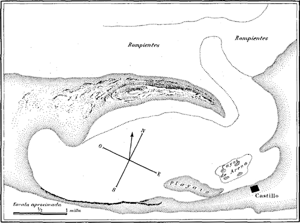 Figura 16. Puerto Cansado. Plano de Arana (1882).