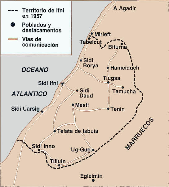 Mapa Ifni