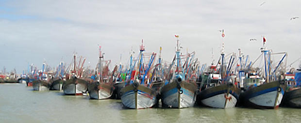 El nuevo puerto contruido por los marroquíes.