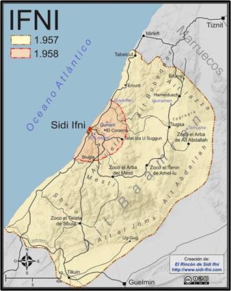 Mapa de Ifni (1957-1958)