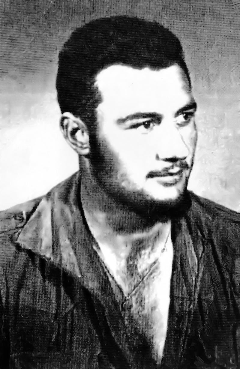 El soldado aragonés Lamberto Valien Ferrer en 1958 en Sidi-Ifni.
