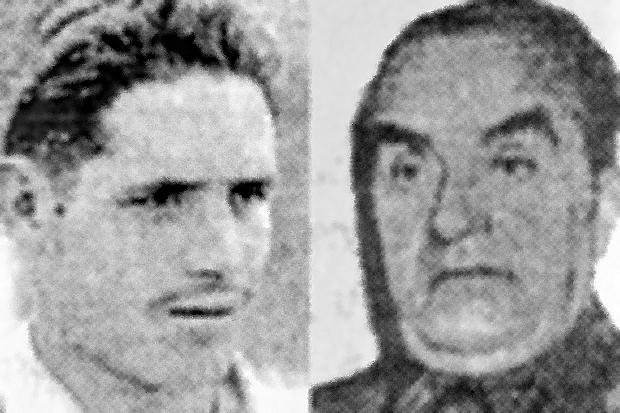 El tirador Ramiro Martí Monterde y el coronel del Grupo de Tiradores de Ifni nº 1 Guillermo Rodríguez González.