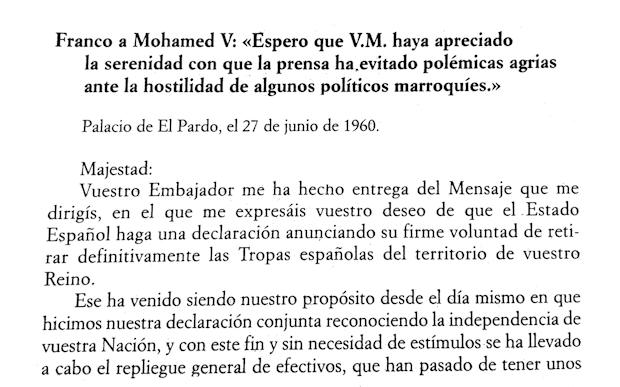Mensaje del Jefe del Estado al rey de Marruecos.
