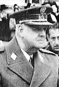 Antonio Barroso Sánchez-Guerra, ministro del Ejército que compareció en las Cortes explicando los sucesos de Ifni el 21 de diciembre de 1957.