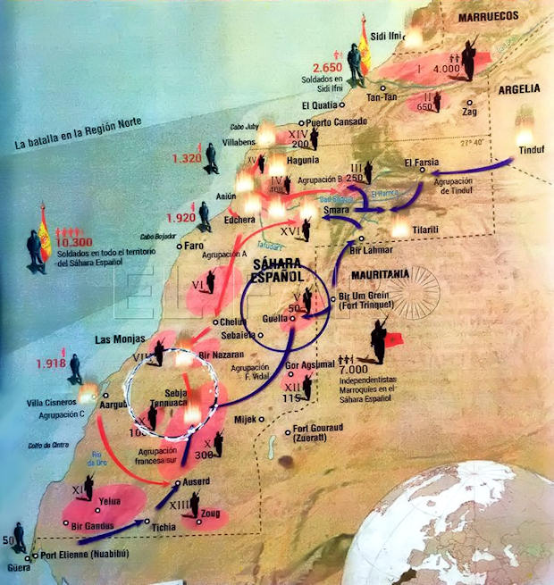 Mapa del Sahara.