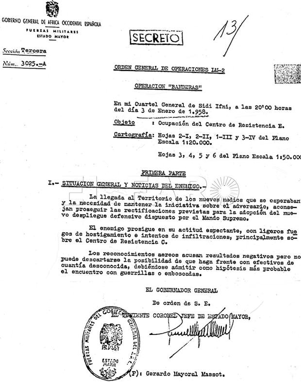 Orden General de Operaciones de la Operación Banderas.
