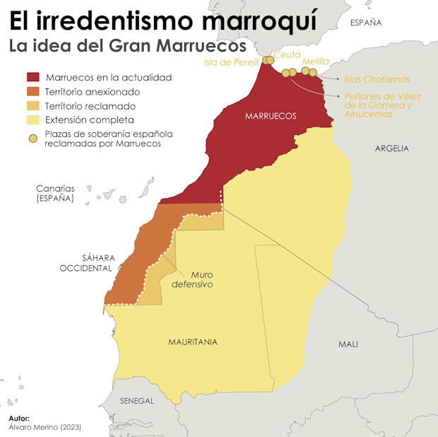 El irredentismo marroquí. La idea del Gran Marruecos.