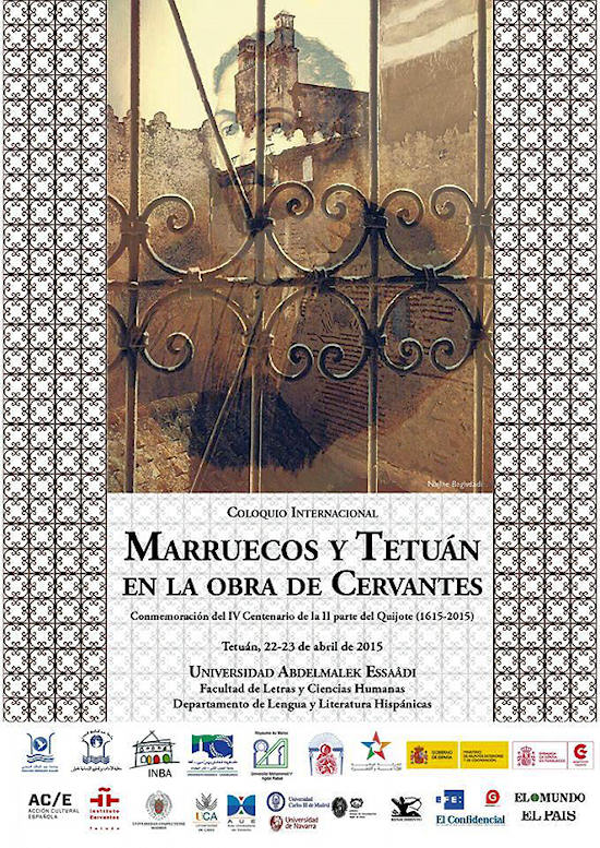 Cartel del Coloquio Internacional “Marruecos y Tetuán en la obra de Cervantes”.