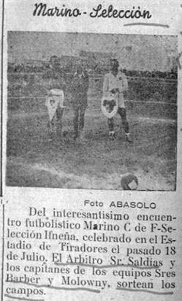 Figura 4. “Marino – Selección” (foto Abásolo), A.O.E., n. 64, 25 de agosto de 1946. En: https://jable.ulpgc.es/viewer.vm?id=675&page=2. Recuperado en septiembre de 2022.