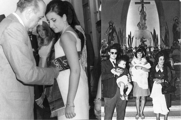 Loreto Gallegos llegó a Sidi Ifni en 1965, con 17 años. La foto es de tres años después, cuando le impusieron la banda de reina de las fiestas de la ciudad, que se celebraban la semana del 18 de julio, fecha de la sublevación militar de 1936.