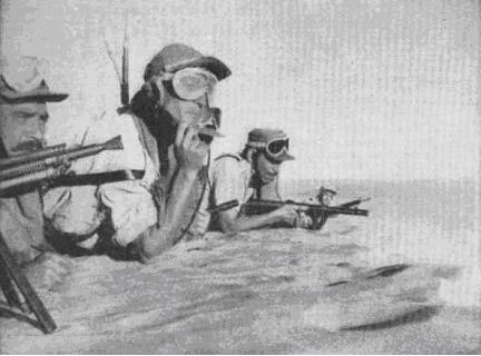 Aguerridos soldados españoles defendiendo el vergel saharaui.
