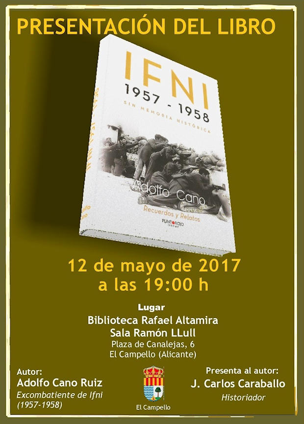 Presentación del libro: 'IFNI 1957-1958. Sin memoria histórica' de Adolfo Cano.
