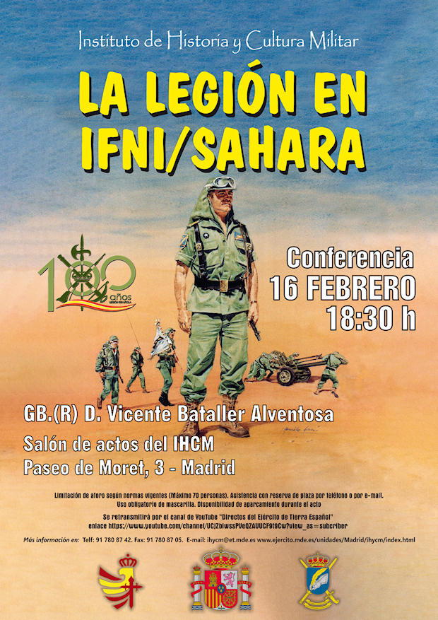 Conferencia: La Legión en Ifni/Sahara. 16 de febrero. 16:30 horas. Madrid