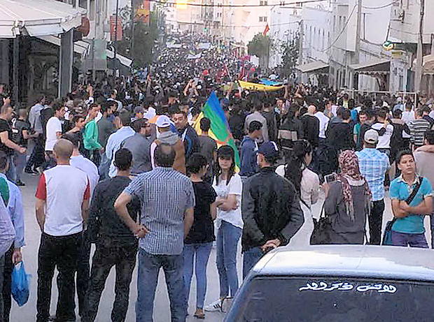 Manifestación en Alhucemas.