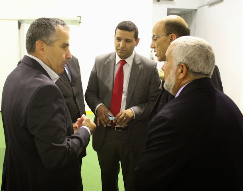 Las autoridades de Sidi Ifni y de Furteventura durante la visita.