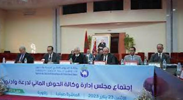 Reunión para examinar el balance de las acciones de la Agencia de Cuenca Hidrográfica Drâa-Oued Noun y a la presentación y discusión de su presupuesto y programa de acción para el año 2023.