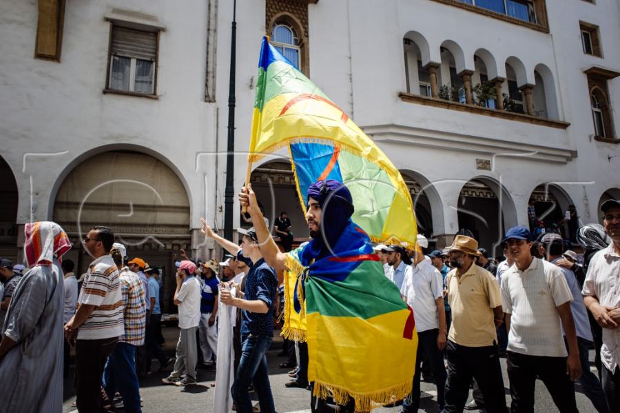 Movimiento Amazigh en Rabat. (Foto: Louis Witter/Le Desk)
