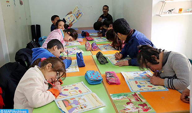  Aula de niños con necesidades especiales en Sidi Ifni. 