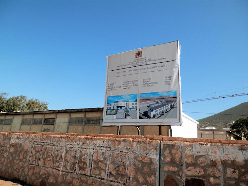 Solar del Instututo de Enseñanza de Sidi Ifni, en el que se reconstruirá el nuevo Lycée. (Foto: Luis Barber)