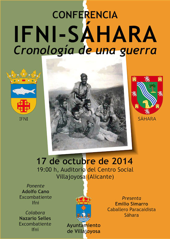 Cartel de la Conferencia de Adolfo Cano en Villajoyosa.