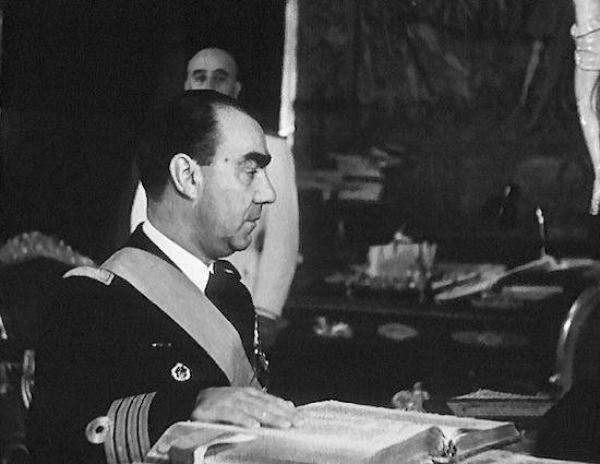 Carrero Blanco en la toma de posesión como Ministro de la Presidencia en 1951.