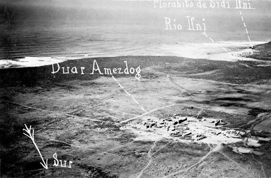 Fotografía aérea de Ifni en 1934.