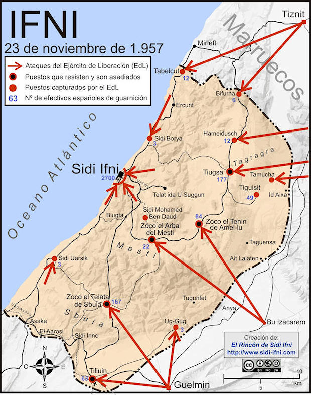 Ataques del EdL en el Territorio de Ifni el 23 de noviembre de 1957.