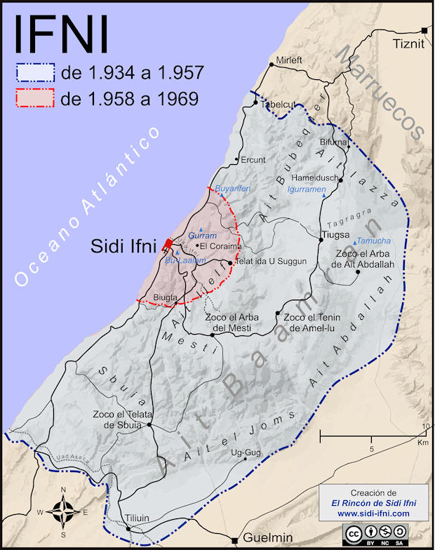 Mapa de Ifni,