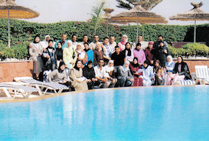 Los miembros de la Asociación AWARCH Sidi Ifni.