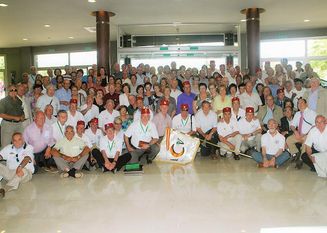 El grupo de veteranos de ACV en Lloret de Mar.