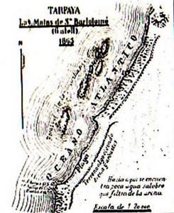 Mapa de Tarfaya (Gatell, 1863)