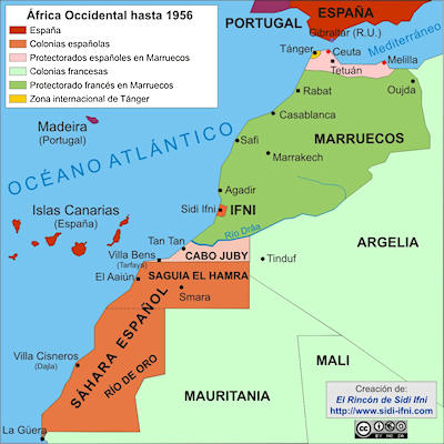 África Occidental hasta 1956.