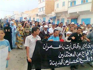 Manifestación en Sidi Ifni.