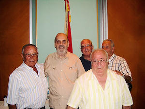 Juan Miguel, Manuel, Cremades, Modesto e Ismael, durante la I Asamblea de AVILE. 2 de octubre de 2010.