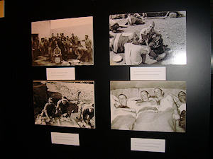 Panel con una muestra de las fotografías expuestas.