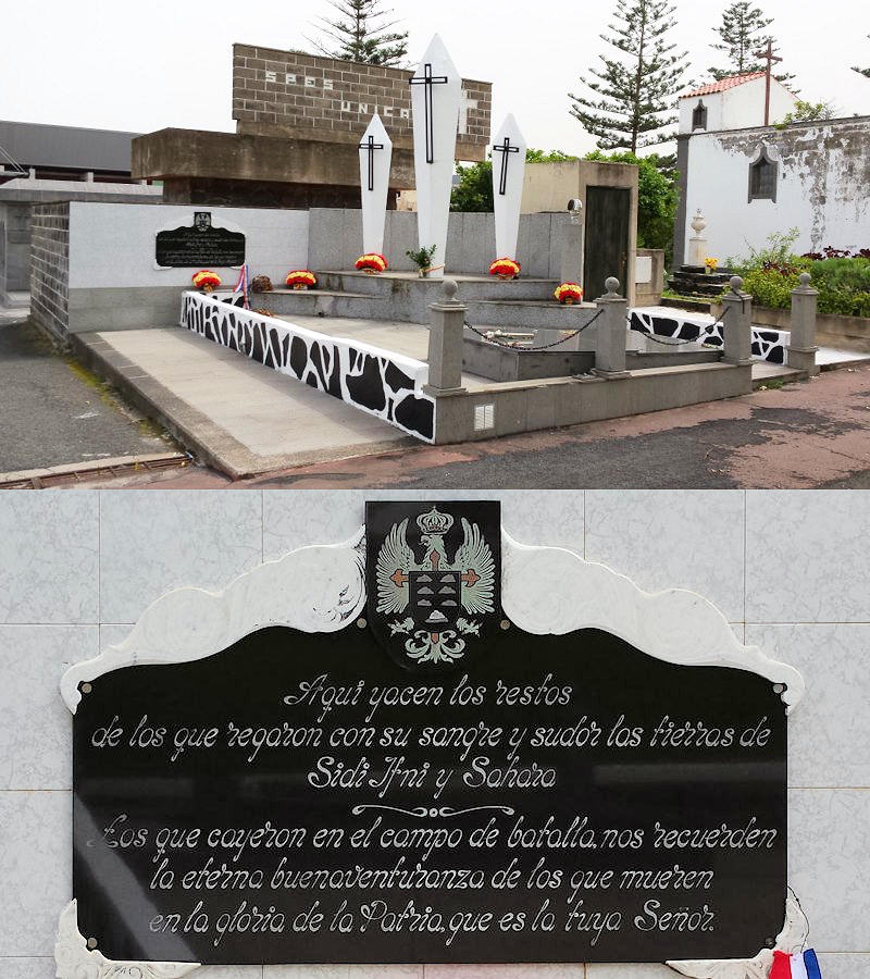 Parcela del Cementerio de San Lázaro, de Las Palmas de Gran Canaria, donde yacen los restos de muchos de los soldados que murieron en Sidi Ifni