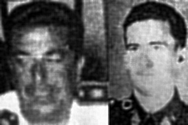 Comandante del Ejército de Tierra, José María Troncoso Palleiro y Teniente piloto de aviación, Eugenio Mazarredo Iriarte.